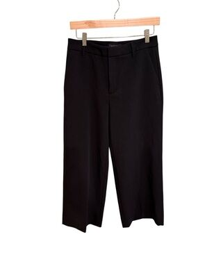 Banana Republic Cropped Wide Leg Black Women's Dress Pants Size 6